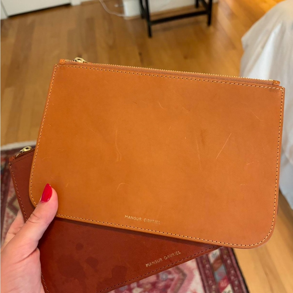 Mansur Gavriel Leather Clutch